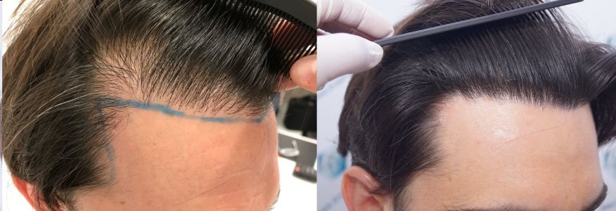 Injerto Capilar Técnica FUE 1916 Grafts (4597 Pelos) 57 COMPARATIVA INJERTO CAPILAR ANTES Y DESPUES